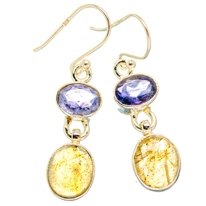 Labradorite, Tanzanite Earrings handcrafted by Ana Silver Co - EARR428184 - Photo 2