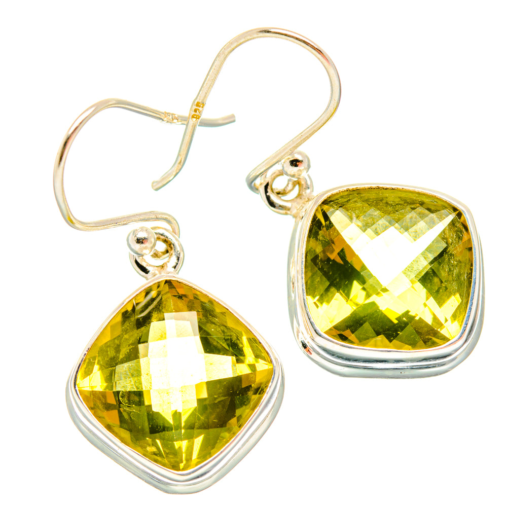 Lemon Quartz Earrings handcrafted by Ana Silver Co - EARR428186 - Photo 2