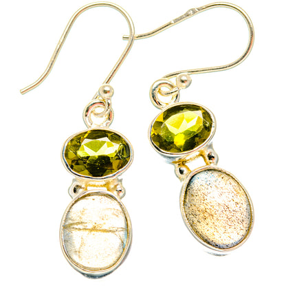 Labradorite, Peridot Earrings handcrafted by Ana Silver Co - EARR428190 - Photo 2