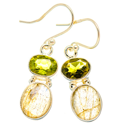 Labradorite, Green Tourmaline Earrings handcrafted by Ana Silver Co - EARR428196 - Photo 2