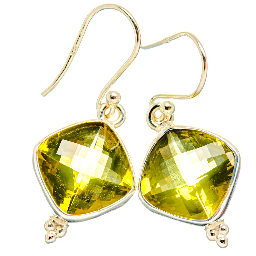 Lemon Quartz Earrings handcrafted by Ana Silver Co - EARR428199 - Photo 2