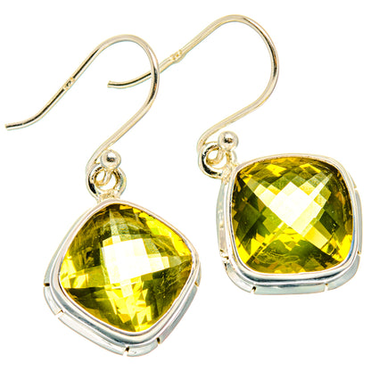 Olive Quartz Earrings handcrafted by Ana Silver Co - EARR428207 - Photo 2