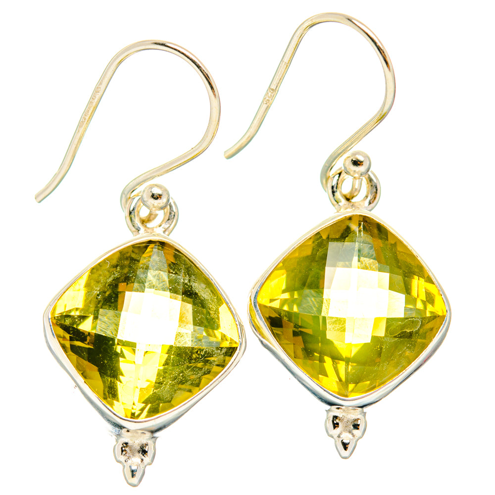 Lemon Quartz Earrings handcrafted by Ana Silver Co - EARR428212 - Photo 2