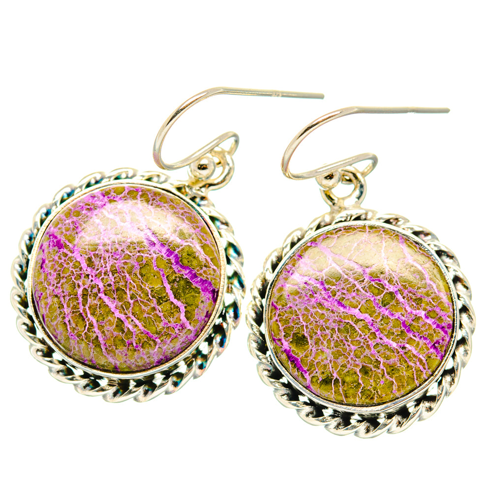 Stichtite Earrings handcrafted by Ana Silver Co - EARR428214 - Photo 2