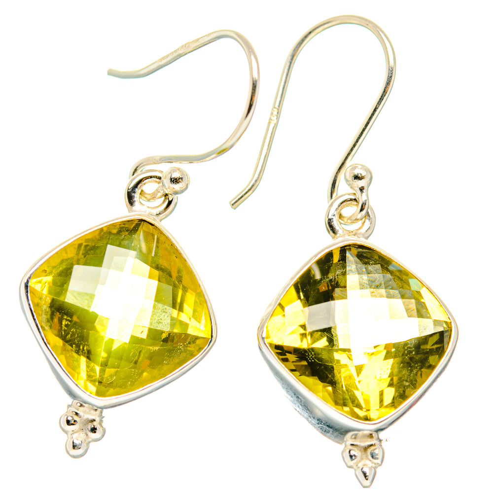 Lemon Quartz Earrings handcrafted by Ana Silver Co - EARR428219 - Photo 2