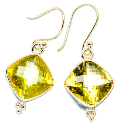Lemon Quartz Earrings handcrafted by Ana Silver Co - EARR428219 - Photo 2