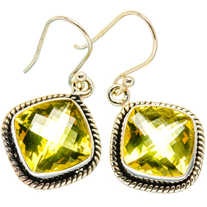Lemon Quartz Earrings handcrafted by Ana Silver Co - EARR428220 - Photo 2