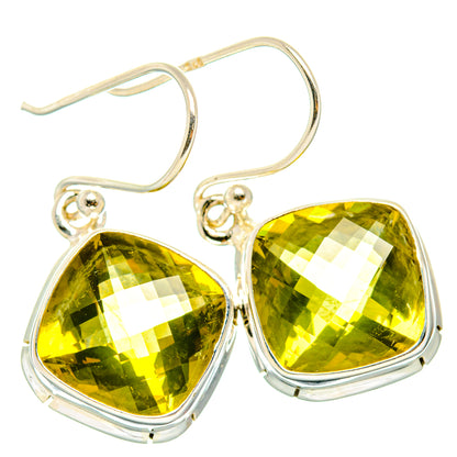 Lemon Quartz Earrings handcrafted by Ana Silver Co - EARR428229 - Photo 2