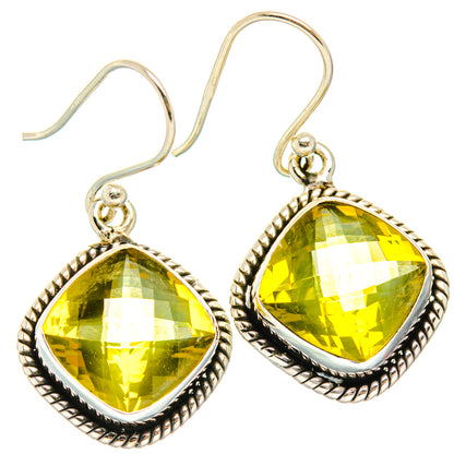 Lemon Quartz Earrings handcrafted by Ana Silver Co - EARR428236 - Photo 2