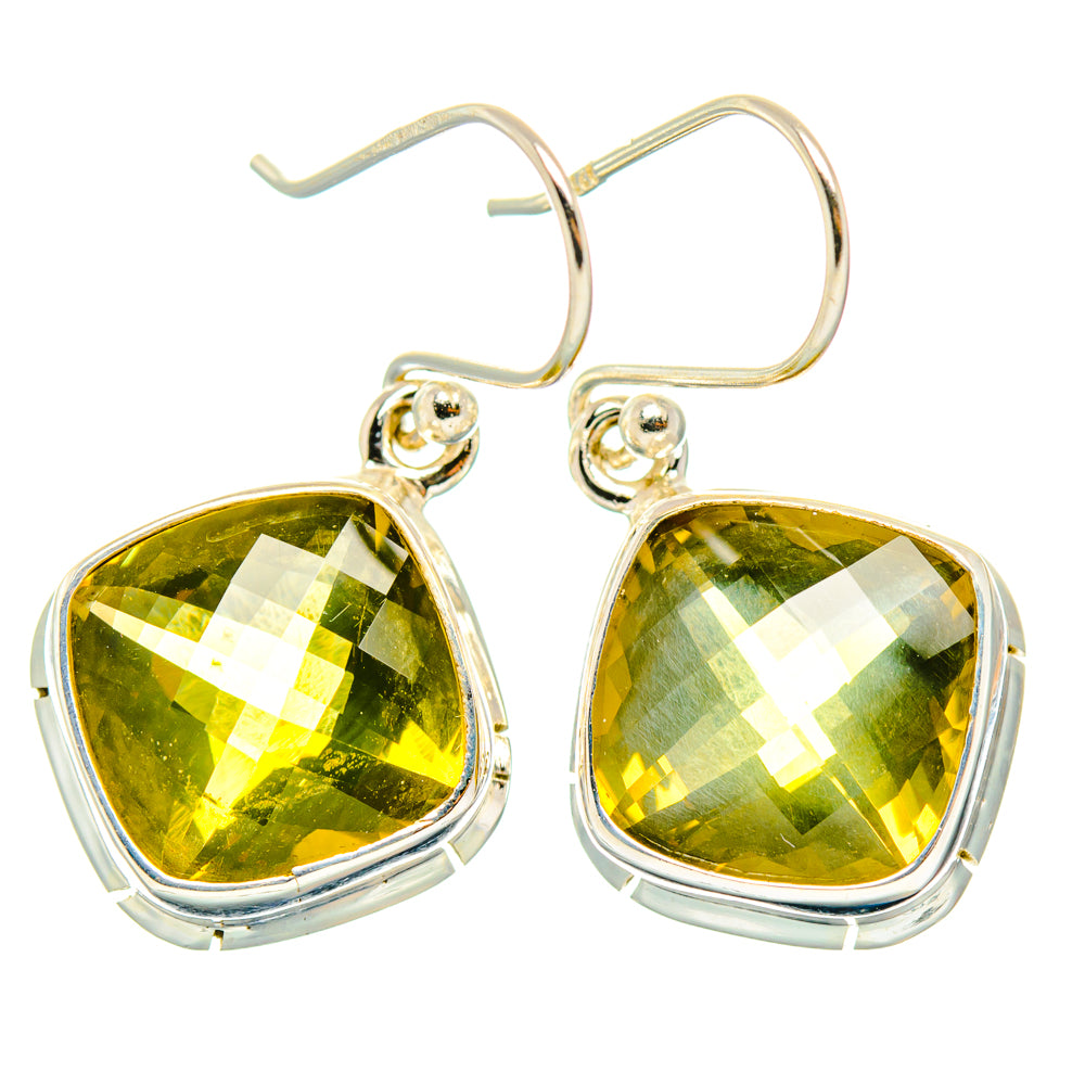 Lemon Quartz Earrings handcrafted by Ana Silver Co - EARR428240 - Photo 2