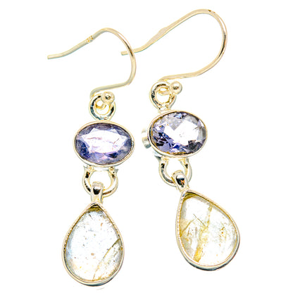 Labradorite, Tanzanite Earrings handcrafted by Ana Silver Co - EARR428241 - Photo 2