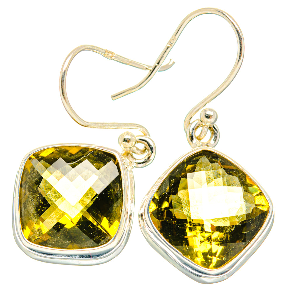 Olive Quartz Earrings handcrafted by Ana Silver Co - EARR428258 - Photo 2