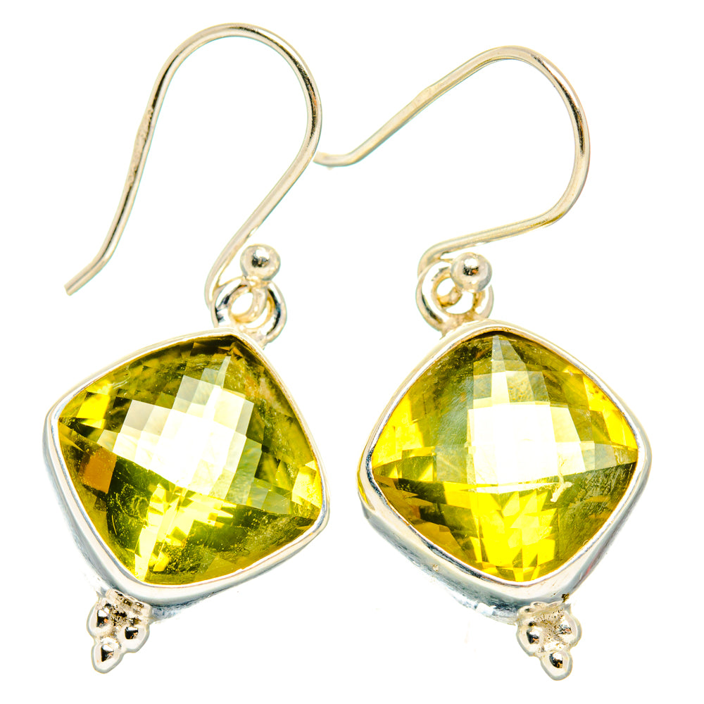 Lemon Quartz Earrings handcrafted by Ana Silver Co - EARR428260 - Photo 2