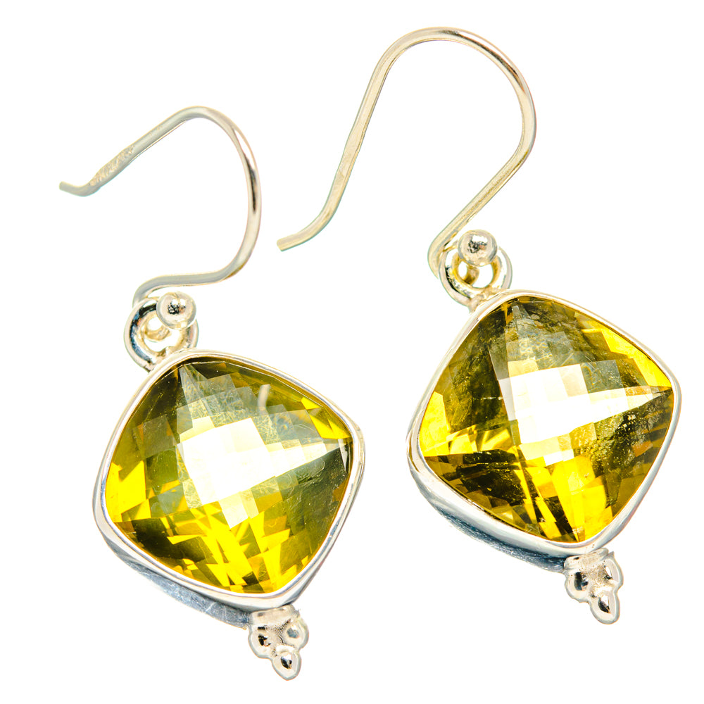 Lemon Quartz Earrings handcrafted by Ana Silver Co - EARR428264 - Photo 2