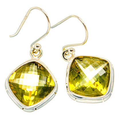Olive Quartz Earrings handcrafted by Ana Silver Co - EARR428269 - Photo 2