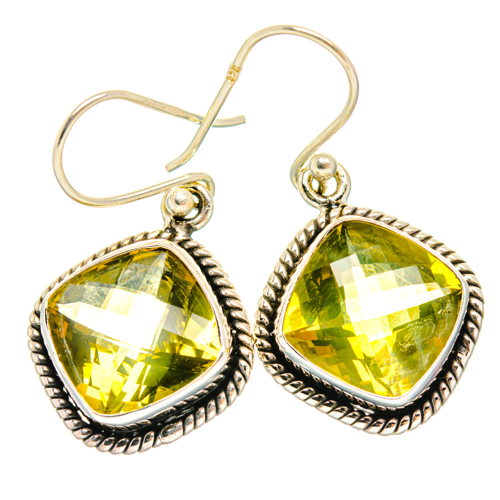 Lemon Quartz Earrings handcrafted by Ana Silver Co - EARR428271 - Photo 2