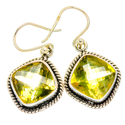 Lemon Quartz Earrings handcrafted by Ana Silver Co - EARR428271 - Photo 2