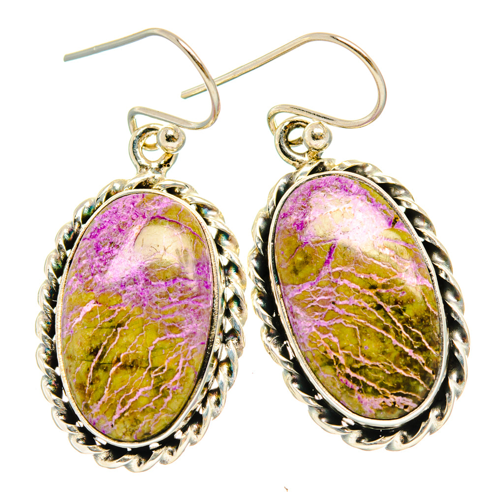 Stichtite Earrings handcrafted by Ana Silver Co - EARR428282 - Photo 2