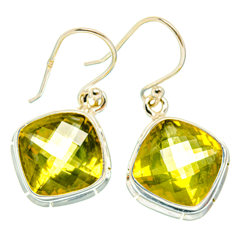 Lemon Quartz Earrings handcrafted by Ana Silver Co - EARR428286 - Photo 2