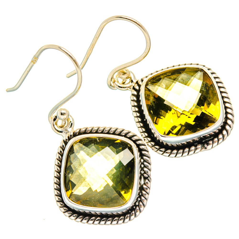 Lemon Quartz Earrings handcrafted by Ana Silver Co - EARR428291 - Photo 2