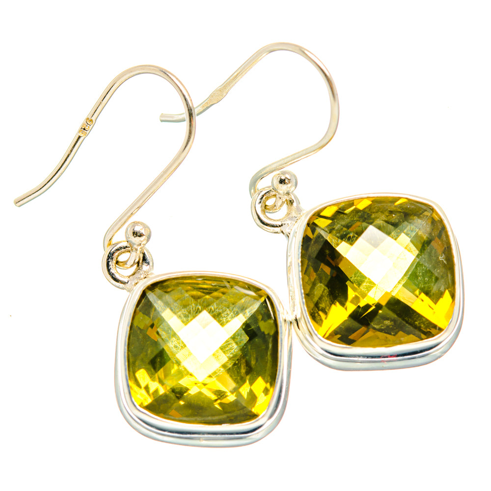 Lemon Quartz Earrings handcrafted by Ana Silver Co - EARR428292 - Photo 2