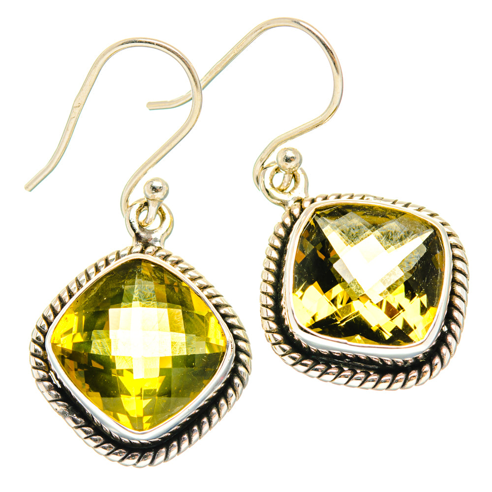 Lemon Quartz Earrings handcrafted by Ana Silver Co - EARR428295 - Photo 2