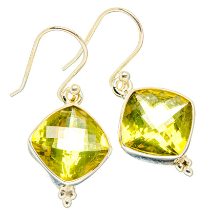 Lemon Quartz Earrings handcrafted by Ana Silver Co - EARR428296 - Photo 2