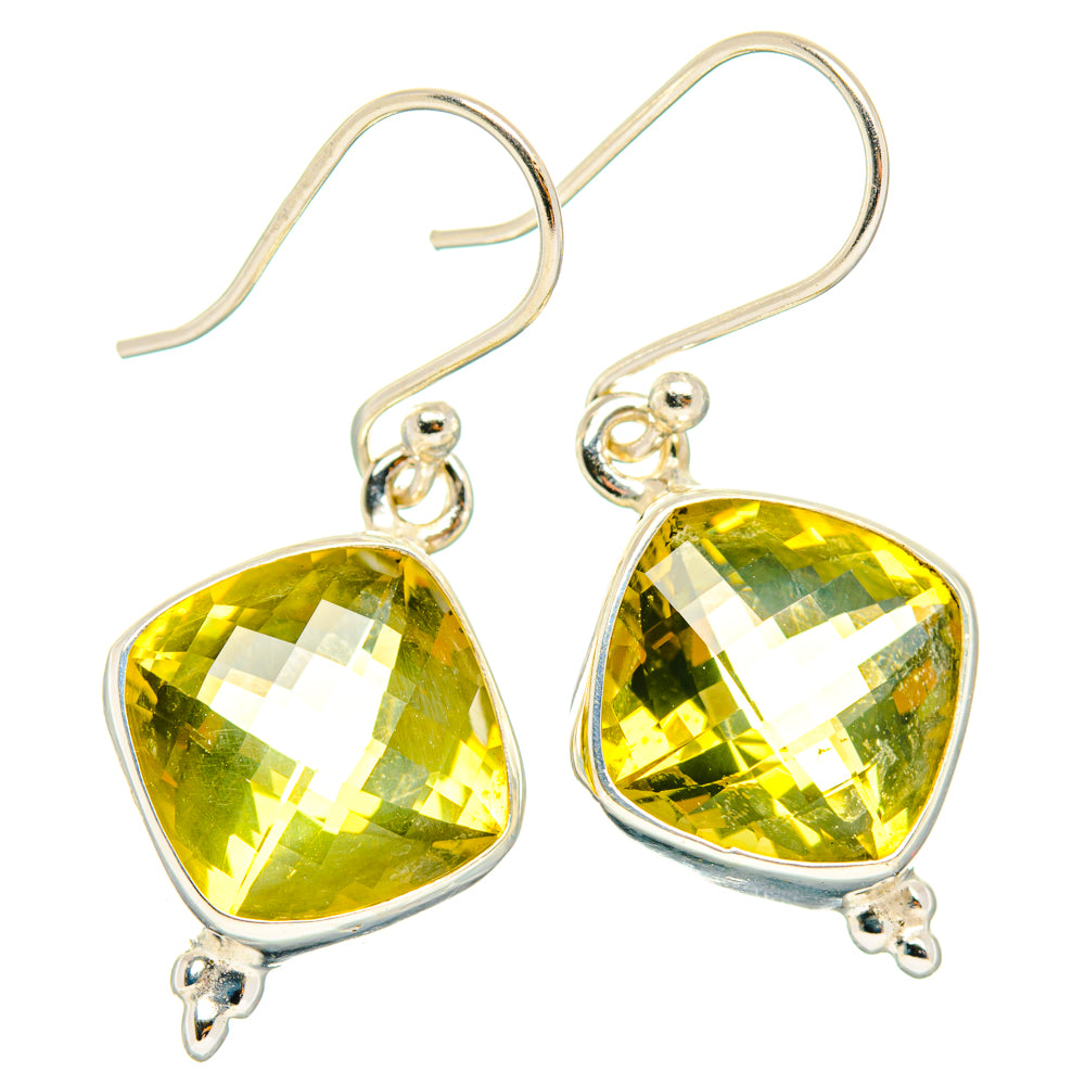 Lemon Quartz Earrings handcrafted by Ana Silver Co - EARR428307 - Photo 2