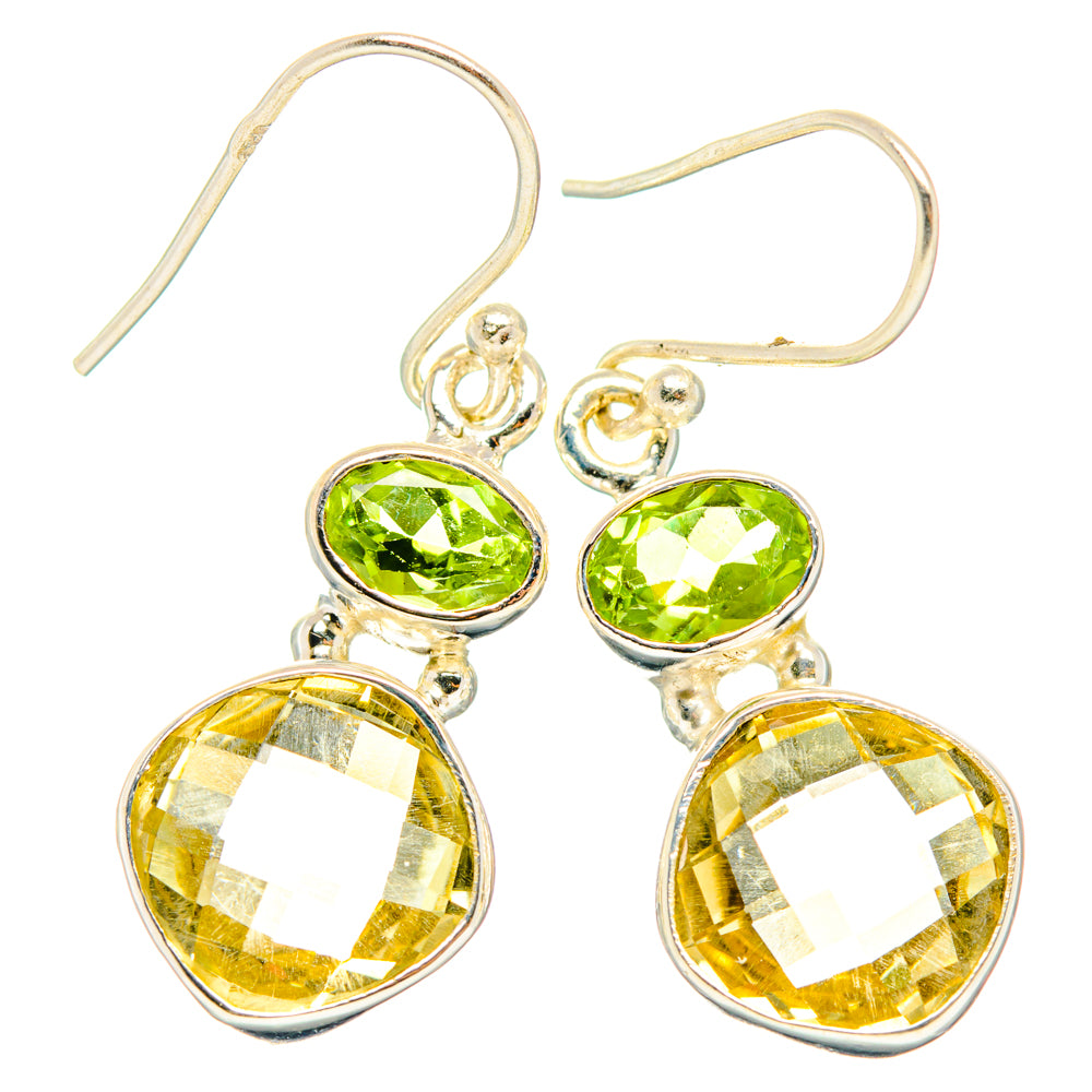 Lemon Quartz Earrings handcrafted by Ana Silver Co - EARR428311 - Photo 2
