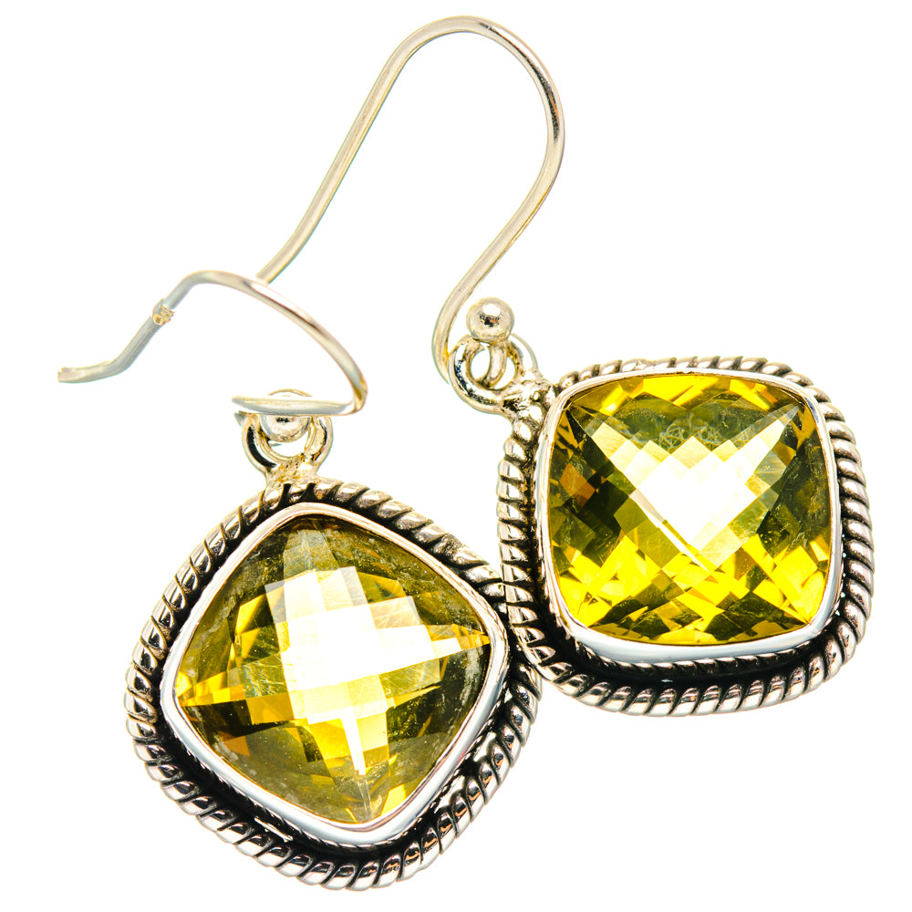 Lemon Quartz Earrings handcrafted by Ana Silver Co - EARR428314 - Photo 2