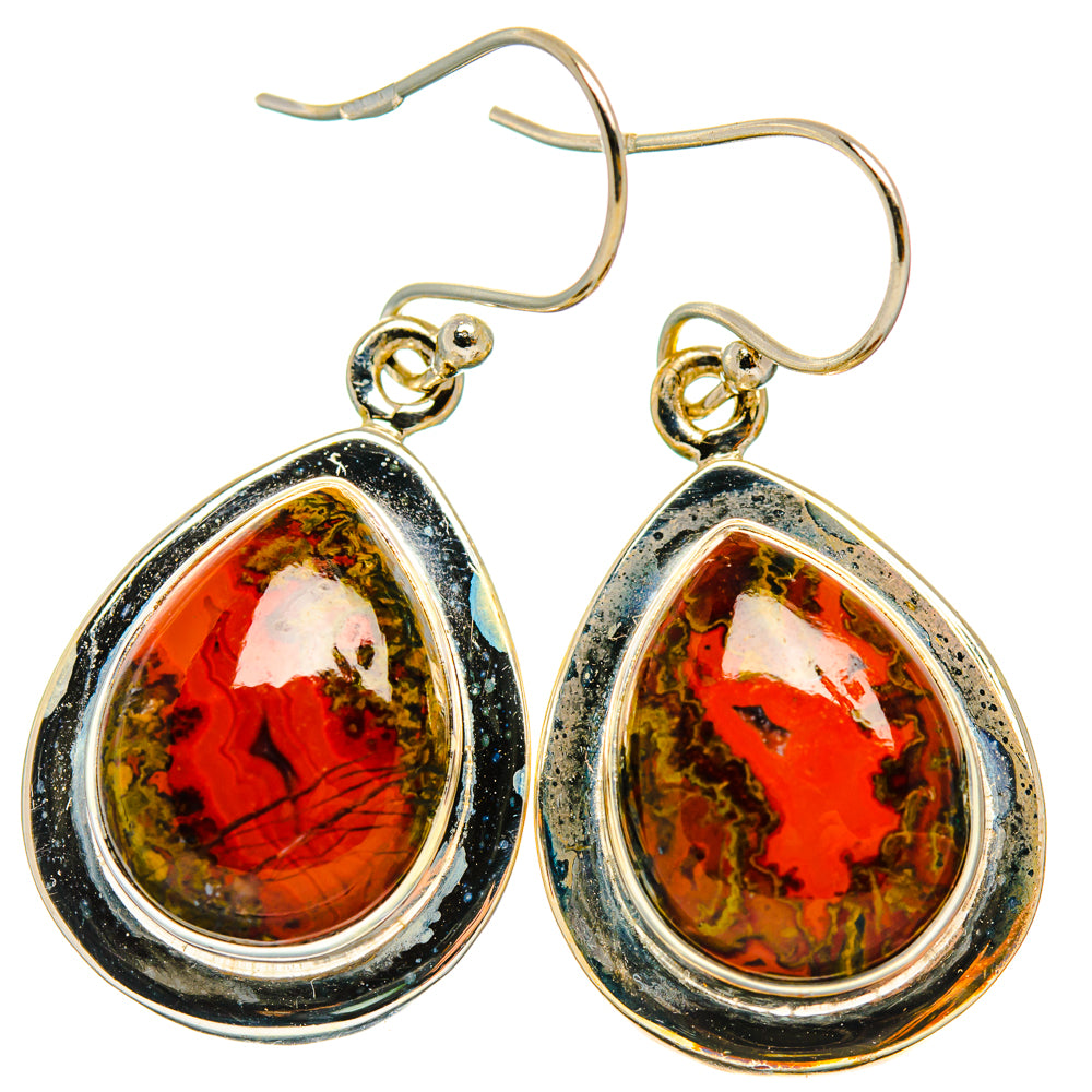 Moroccan Agate Earrings handcrafted by Ana Silver Co - EARR428324 - Photo 2
