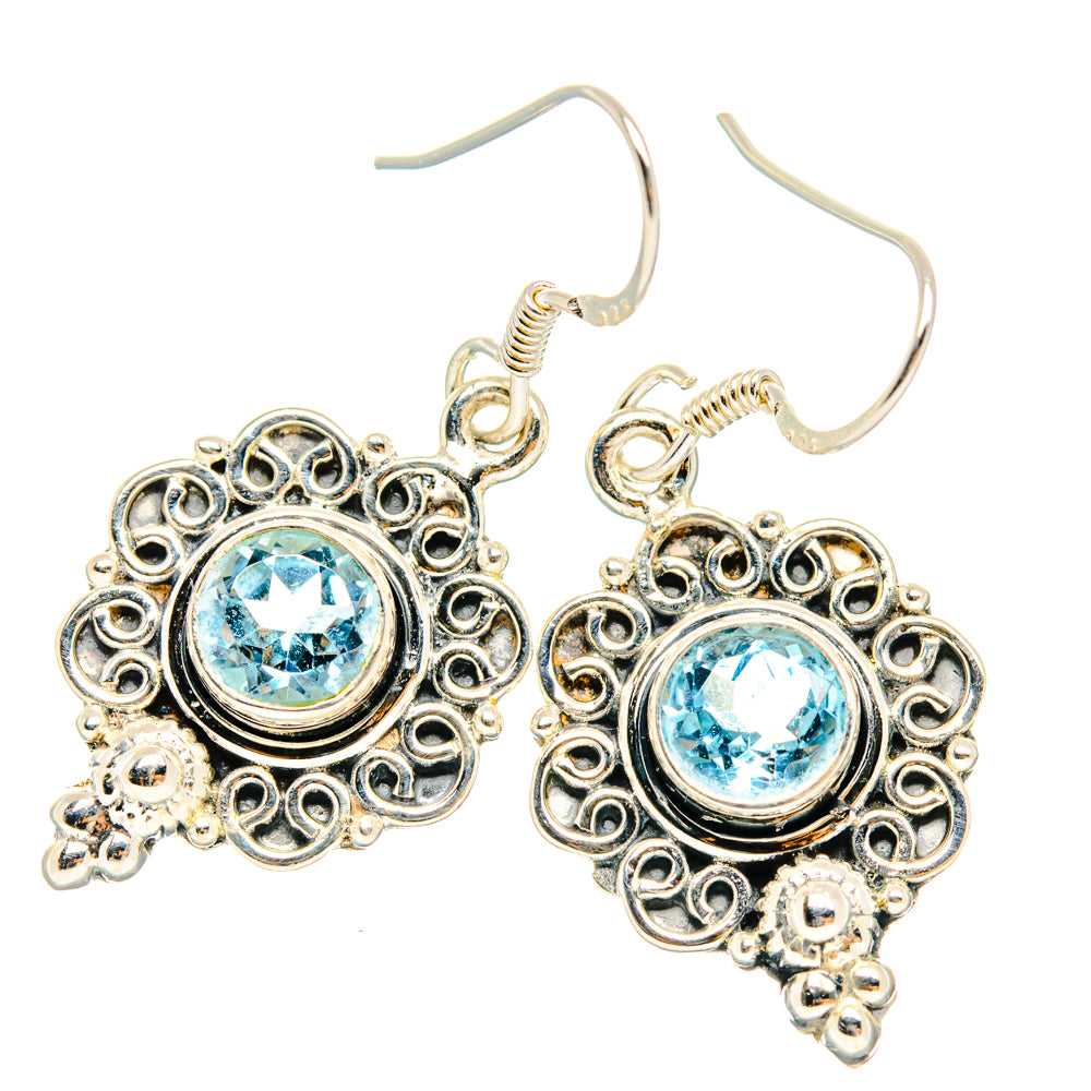 Blue Topaz Earrings handcrafted by Ana Silver Co - EARR428325 - Photo 2