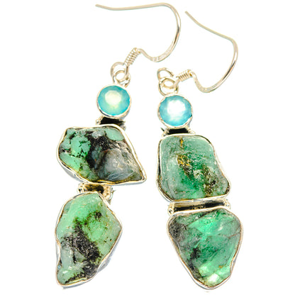 Emerald Earrings handcrafted by Ana Silver Co - EARR428333 - Photo 2