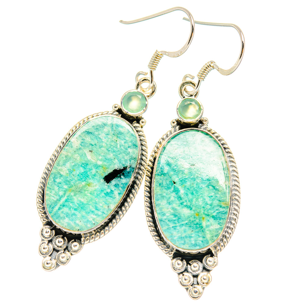 Amazonite Earrings handcrafted by Ana Silver Co - EARR428334 - Photo 2