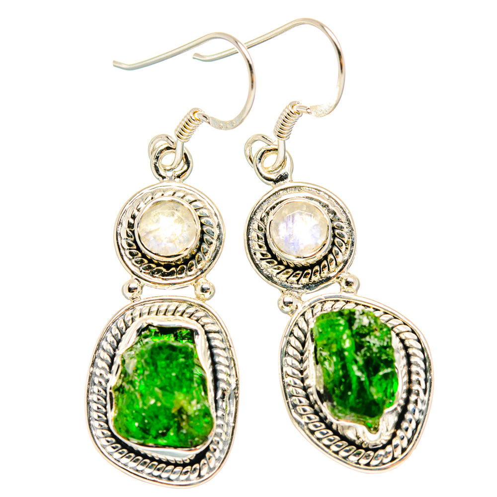 Chrome Diopside Earrings handcrafted by Ana Silver Co - EARR428340 - Photo 2