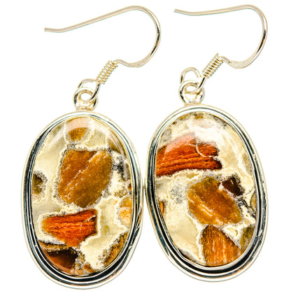 Orange Agate Earrings handcrafted by Ana Silver Co - EARR428341 - Photo 2