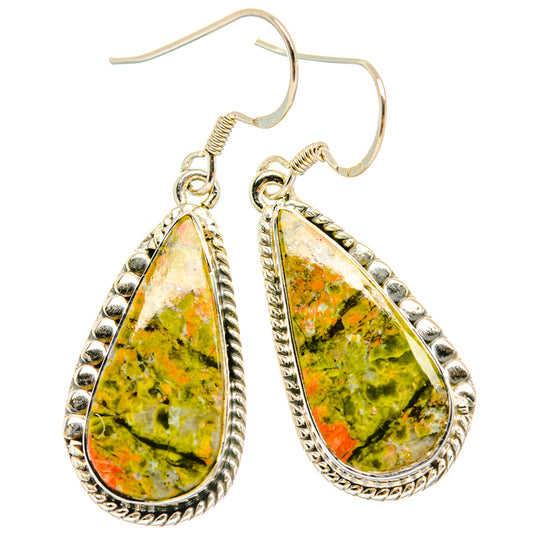 Unakite Earrings handcrafted by Ana Silver Co - EARR428342 - Photo 2