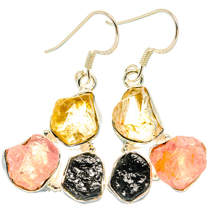 Rose Quartz Earrings handcrafted by Ana Silver Co - EARR428348 - Photo 2