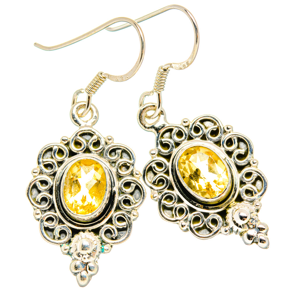 Citrine Earrings handcrafted by Ana Silver Co - EARR428350 - Photo 2