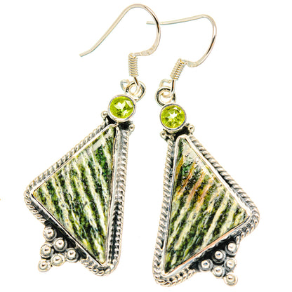 Green Swiss Opal Earrings handcrafted by Ana Silver Co - EARR428357 - Photo 2