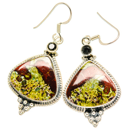 Dragon's Bloodstone Earrings handcrafted by Ana Silver Co - EARR428359 - Photo 2