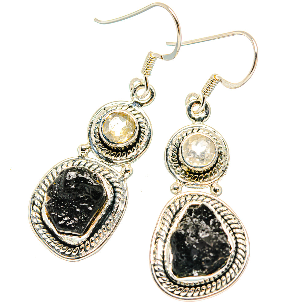 Tektite Earrings handcrafted by Ana Silver Co - EARR428360 - Photo 2