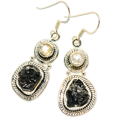 Tektite Earrings handcrafted by Ana Silver Co - EARR428360 - Photo 2