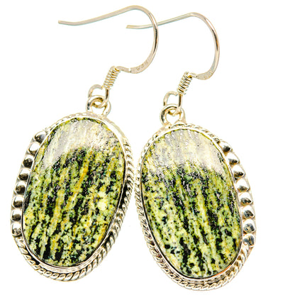 Green Swiss Opal Earrings handcrafted by Ana Silver Co - EARR428365 - Photo 2