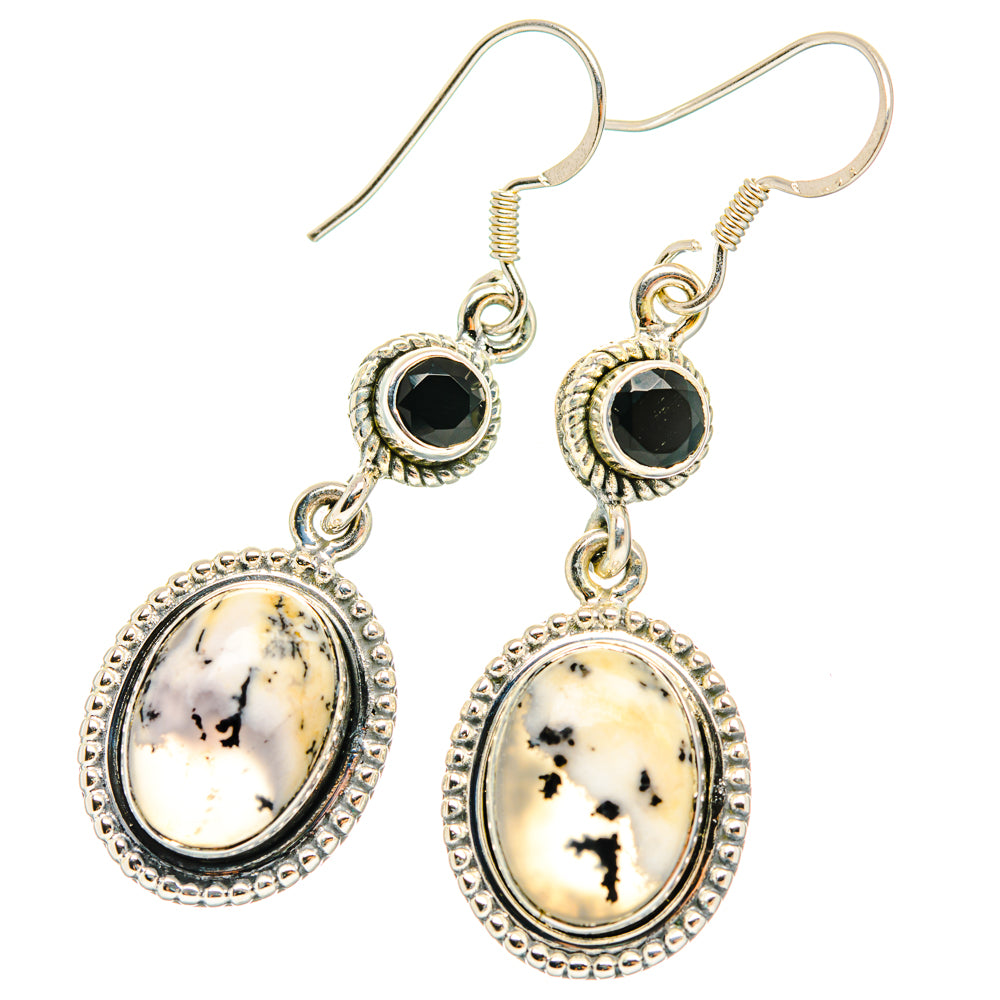 Dendritic Opal Earrings handcrafted by Ana Silver Co - EARR428380 - Photo 2