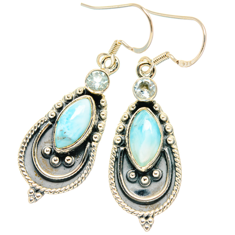 Larimar Earrings handcrafted by Ana Silver Co - EARR428396 - Photo 2