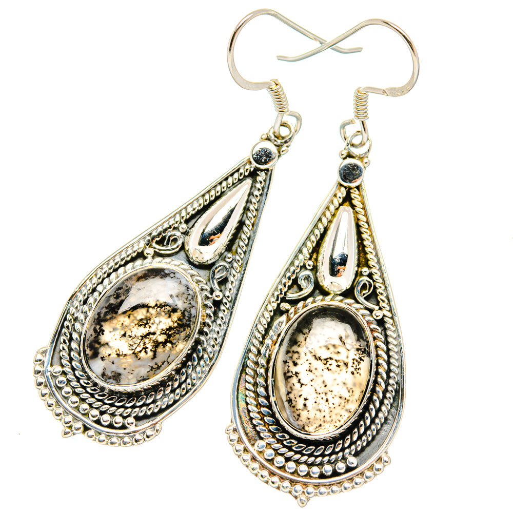 Dendritic Opal Earrings handcrafted by Ana Silver Co - EARR428398 - Photo 2