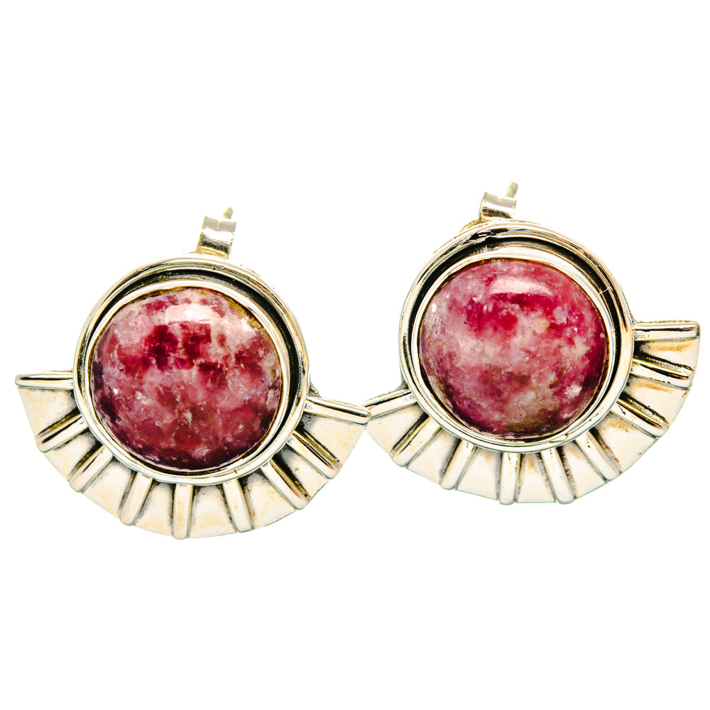 Lepidolite Earrings handcrafted by Ana Silver Co - EARR428411 - Photo 2