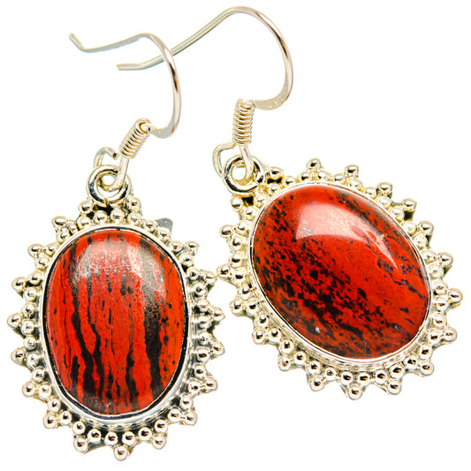 Red Jasper Earrings handcrafted by Ana Silver Co - EARR428412 - Photo 2