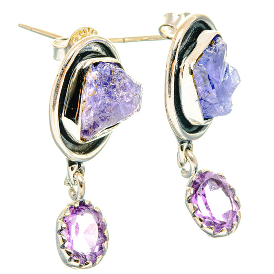 Tanzanite Earrings handcrafted by Ana Silver Co - EARR428413 - Photo 2